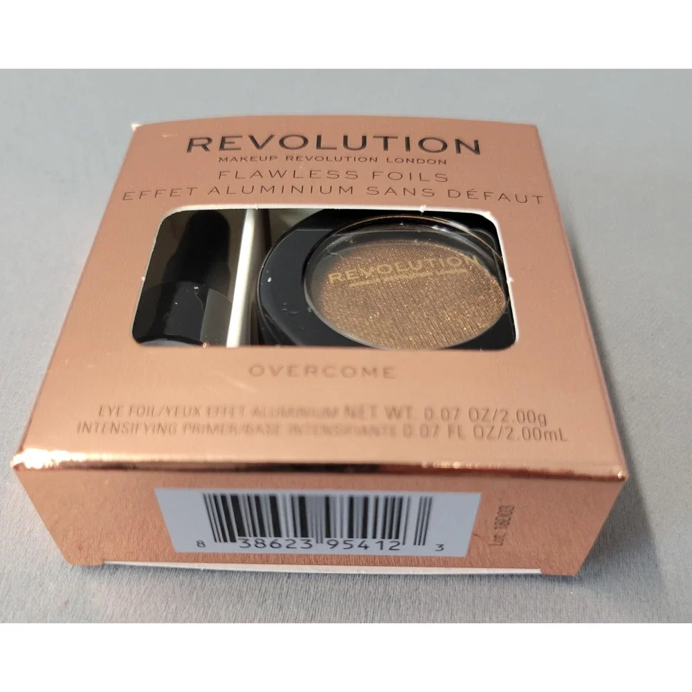 Makeup Revolution London Flawless Foils Eye‎ Shadow Overcome + Primer 0.07oz New